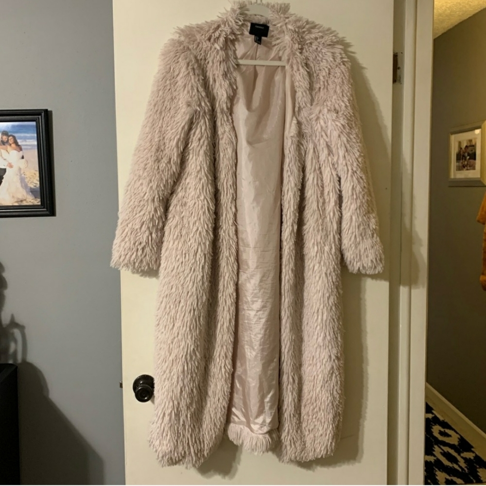 Shaggy Fur Coat Forever 21 Jacket Size L